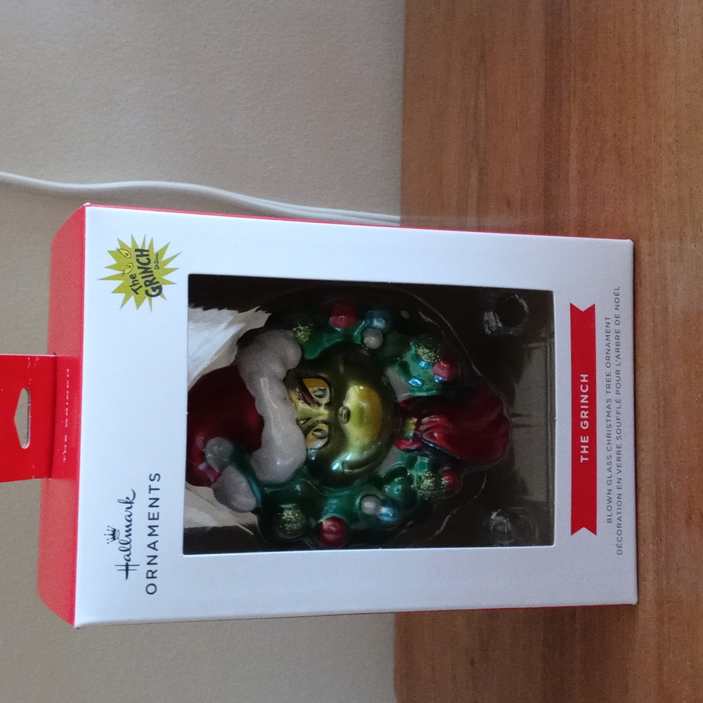 Grinch Glass Ornament